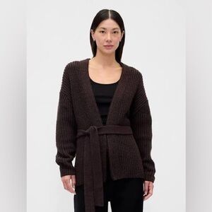 GAP brown wrap sweater